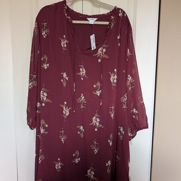 PENN Floral A-Line Dress with 3/4 Sleeves SIZE 4X - Picture 2 of 3